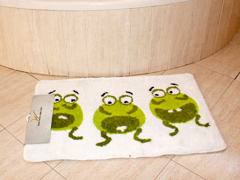 שטיחון אמבטיה בדוגמת צפרדעים 50*80 ס"מ 